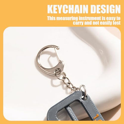 2Pcs Tire Tread Depth Gauge Keychain, Portable Easy Read Tire Tread Measure Tool, Tire Wear Gauge Tread Checker Suitable for Cars, Trucks, Motorcycles, SUVs, Vans