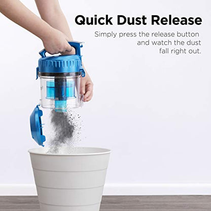 Eureka WhirlWind Bagless Canister 2.5L Vacuum Cleaner, Lightweight Vac for Carpets and Hard Floors, NEN110A, Blue - color: Blue