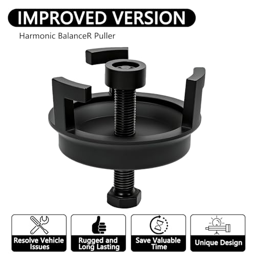 25264 Harmonic Balancer Puller, Compatible with Chrysler Jeep Dodge, Harmonic Damper Puller for Automotive Engine Balancer Removal Replacement, LS Crank Pulley Puller for GM