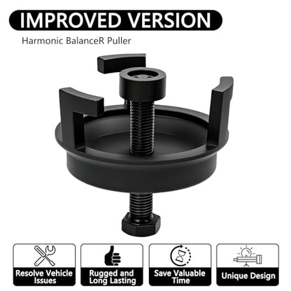 25264 Harmonic Balancer Puller, Compatible with Chrysler Jeep Dodge, Harmonic Damper Puller for Automotive Engine Balancer Removal Replacement, LS Crank Pulley Puller for GM