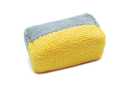 Autofiber Mini [Saver Applicator Terry] Ceramic Coating Applicator Sponge | 12 Pack | with Plastic Barrier to Reduce Product Waste. (Gold/Gray) - color: Gold/Gray