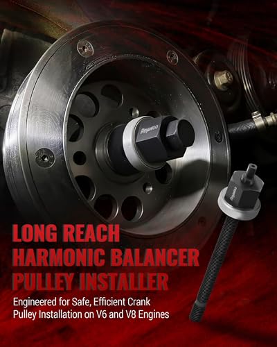 Reywoo Harmonic Balancer Installer Set, Long Reach Crank Pulley Underdrive Pulley Damper Installation Tool Kit for Balancer Pulleys - style: Installation