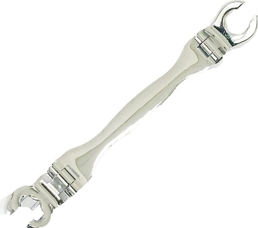 Double Flexible Flare Nut Wrench,Line Wrench,Oil Nut wrench, 210° Activity angle, Narrow spacce, 4PIECE Metric SIZE 8 * 11-10 * 12-13 * 14-17 * 19mm,Gift for Man,With wrench rack - color: Metric Double Flexible Head Flare Nut Wrench 8 * 11-10 * 12-13 * 14