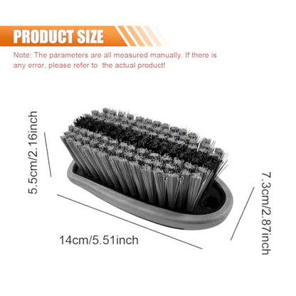 Car Carpet and Upholstery Cleaning Brush, Stiff Bristle Car Detailing Carpet Scrub Brush with Hanging Hole, Vehicle Interior Detailing Brushes for Floor Mats, Couch, Leather Seat (Gray) - color: Gray