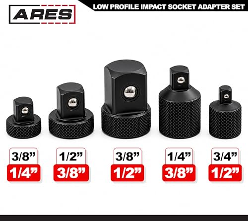 ARES Impact Adapters - size: 5-Piece Low Profile Adapter/Reducer Set