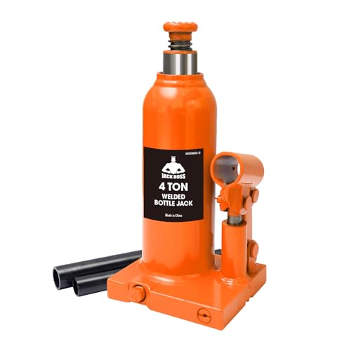 Jack Boss Bottle Jack 4 Ton (8,000 LBs) Hydraulic Car Jack, Fit for Auto Truck Repair and House Lift, Orange - color: Orange, size: 4 TON