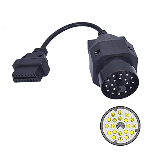 ANCEL Obd2 Female to 20 Pin Extension Convert Adapter OBD1 to OBD II Cable for 20 Pin E31 E32 E34 E36 E39 E38 E53 X 5 Z3 - color: gray