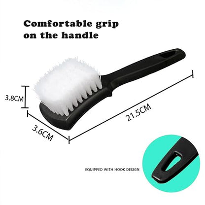 Tire Brush, Black Stiff Bristle Wheel Cleaning Brush, Car Carpet Brush, Detail Brush (White) - color: White