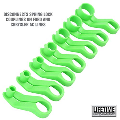 OEMTOOLS 26515 Angled Disconnect 7 Pc Set, Fuel Line Disconnect Tool, Disconnect Spring Lock Couplings for Ford and Chrysler AC Lines, AC Line Disconnect Tool - style: Offset - Seven Piece