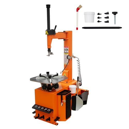 Albott 2 HP Tire Changer Machine for 10"–24" Rim Range | 10"–20" Outside Clamp, 12"–24" Inside Clamp, 110V Wheel Changer for Home Garage & Commercial Auto Shops - size: 10"–24" Single Head