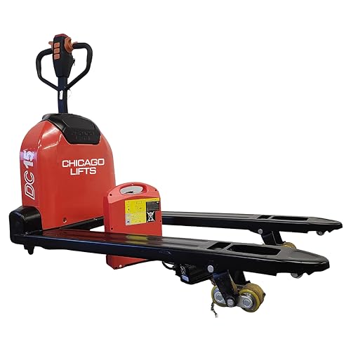 48" x27" Full Electric Pallet Jack 3300lbs Capacity Li-Ion Battery 24V/30AH