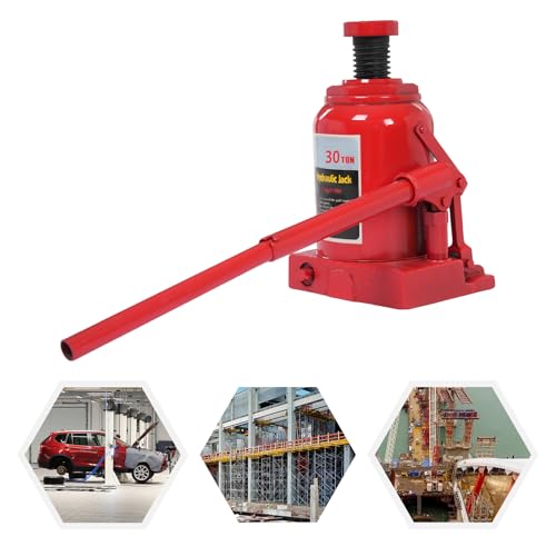 30Ton Hydraulic Bottle Jack,66138LB Welded Car Lift w/Safety Valve & Rocking Lever,Heavy Duty Vehicle Lifting Tool for Auto Repair & House Lift