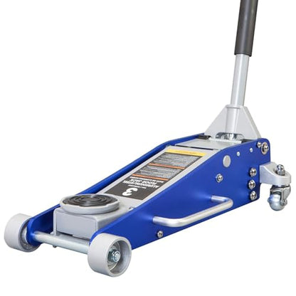 Big RED AT830011LUR Torin Low Profile, Aluminum and Steel Floor Jack with Dual Piston Quick Lift Pump,3 Ton (6,000 lb), Blue/Silver - size: 3 Ton BLUE, style: Aluminum and Steel