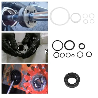 Sun Walker 17 PCS Floor Jack Seal Kit, 3 Ton Horizontal Jack O-Ring Seal Replacement Set with Oil Filler Plug, Universal Rubber Sealing Rings Complete Repair Tool for Floor Jacks