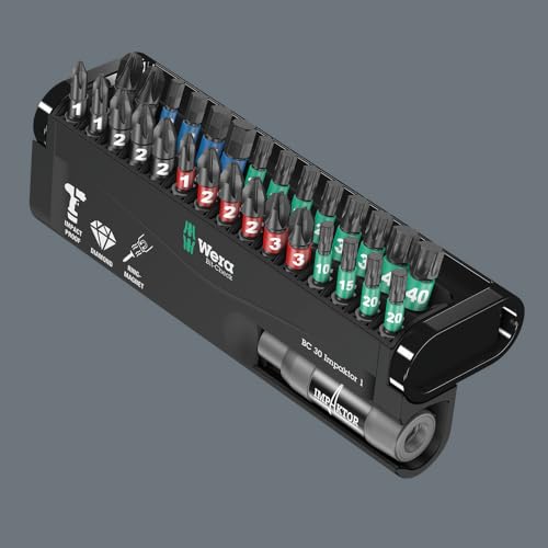 WERA 05057690001 Bit-Check 30 Impaktor 1, 30 Pieces