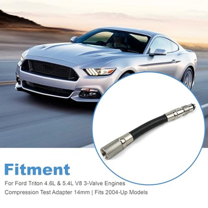 14mm Compression Tester Adapter 5607 for 2004 and Newer Ford | Compatible With 4.6 and 5.4 L, 3 valve Triton V-8 Engines