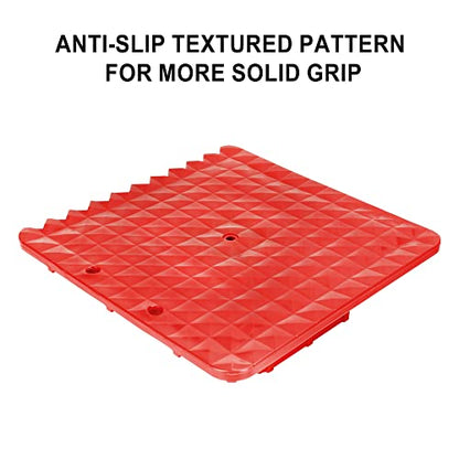 Seven Sparta Off-Road Base Stand Compatible with Hi Lift Jack（Red Base） | For Hi Lift Jack, Alleviate Jack Hoisting Sinkage, Heavy Duty PP, Teeth Design, Easy to Clean, Solid Construction - style: Red Base