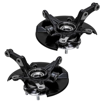 Detroit Axle - 4pc Front Steering Knuckles Kit for 06-11 Honda Civic, 2 Steering Knuckles & Wheel Bearing Hubs 2 Struts w/Coil Spring 2006 2007 2008 2009 2010 2011 Replacement Suspension Struts Shocks - size: 4QU47720/ Big strut kit