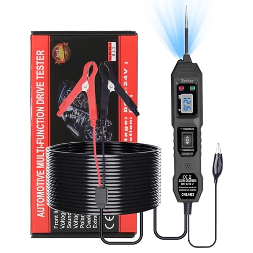 Power Circuit Probe Tester,6V/12V/24V DC Circuit Tester Automotive,Test Light,Fuse & Voltage Tester,Automotive Short Circuit Breake Finder Electrical Tools (Black) - color: Black