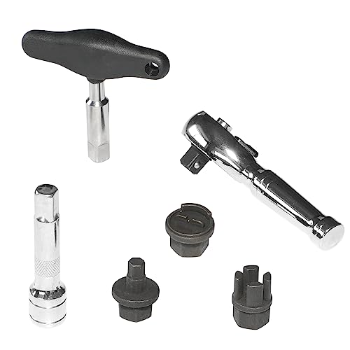 DPTOOL 11-Piece Oil Drain Plug Removal Kit Compatible with GM VW Ford Mercedes Audi BMW Chrysler Lincoln Volvo Mazda with Ratchet Wrench Replace 090-999 DPR350 - size: 11PC