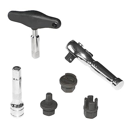 DPTOOL 11-Piece Oil Drain Plug Removal Kit Compatible with GM VW Ford Mercedes Audi BMW Chrysler Lincoln Volvo Mazda with Ratchet Wrench Replace 090-999 DPR350 - size: 11PC