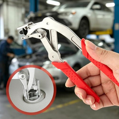 Car Clip Pliers Set, Professional Auto Clip Removal Pliers Tool with 3 Pcs Car Trim Removal Tool, Angled Jaw Trim Clip Release Tool Kit for Door Panel, Dashboard, Interior & Exterior Trim