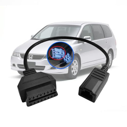 OBD1 to OBD2 Adapter Fits for Honda 3Pin OBD Diagnostic Cable Connector | Compatible for Honda Old Vehicles 3 Pin OBD1 to 16 Pin OBD2 Adapter, Work with Obdii Diagnostic Scanner Tools/Code Reader - style: Fit for honda-3pin