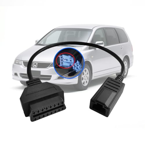 OBD1 to OBD2 Adapter Fits for Honda 3Pin OBD Diagnostic Cable Connector | Compatible for Honda Old Vehicles 3 Pin OBD1 to 16 Pin OBD2 Adapter, Work with Obdii Diagnostic Scanner Tools/Code Reader - style: Fit for honda-3pin