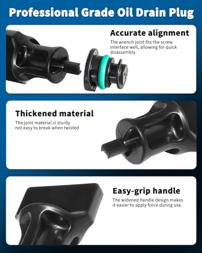 Oil Drain Plug No Leak 06L103801 6 Pack with Oil Drain Plug Removal Tool Compatible with Volkswagen 1.8L 2.0L Petrol Replacement for Audi Golf Passat