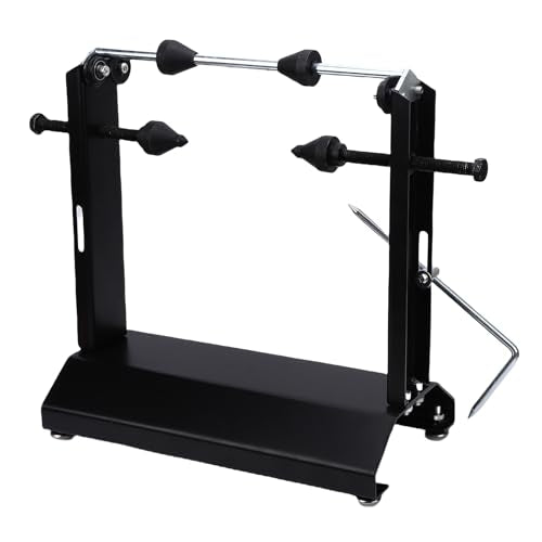 Asixxsix Motorcycle Wheel Balance Stand, Heavy Duty Steel Construction Adjustable Centering Cones Static Dynamic Balancing Universal Wheel Balancer Tire Alignment Tool with Portable