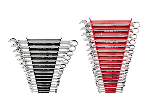 TEKTON Combination Wrench Set, 34-Piece | WCB91301 - size: 34-pc. (1/4-1 in., 6-24 mm), style: Rack