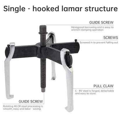 ChgImposs 2 Jaw 3 Jaw Gear Puller, Adjustable Bearing Puller, Reversible Removal Tool for Internal External Pulling, Puller Tool for Removal of Pulleys Flywheels Bearings Gears (10 Inch) - size: 10 Inch