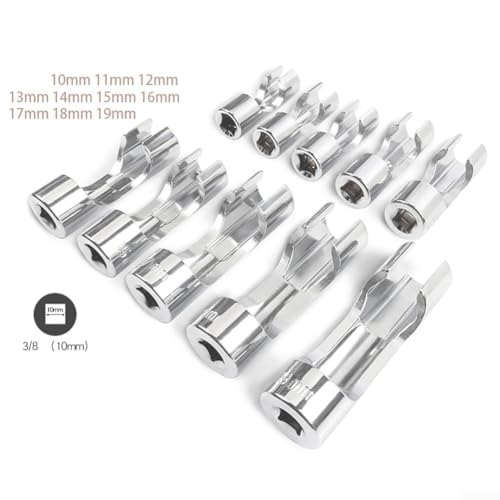 15mm Diesel Injector Fuel Line Socket Set 3/8" Drive Open Union Nut Sockets for Master Cylinder,Sensors & Pipes,Thermo Switches, Coolant,Brake Line - color: 15mm