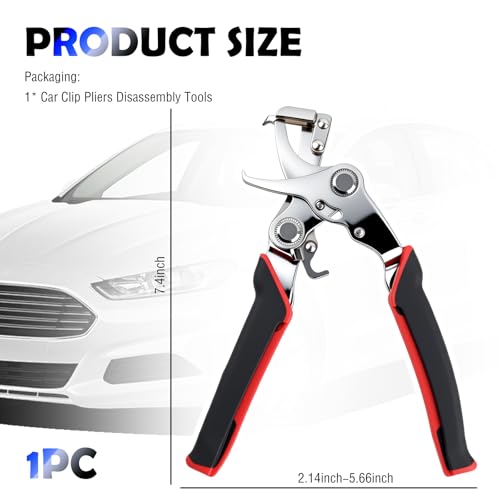 2026 Upgraded Car Clip Pliers and Disassembly Tool,Heavy Duty Clip Removal Pliers,Spring Loaded Car Clips Remover Tool with Non-Slip Grip for Detaching Dashboard Clips Fasteners - color: Upgrade Red