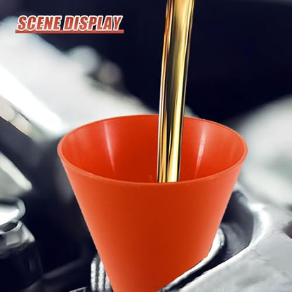 Car Engine Oil Funnel with Self-Locking Structure, No-Spill Anti-Leak Oil Filling Funnel, Universal Fuel Filling Funnel Automotive Oil Change Tool for Most Cars Trucks (1PC) - color: 1PC