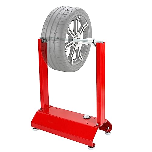 BLACKHORSE-RACING Portable Motorcycle Bicycle Bike Wheel Balancer, Rim Tire Balancer Stand with Adjustable Centering Cones, Wheel Balancing Tool
