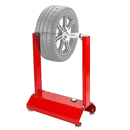 BLACKHORSE-RACING Portable Motorcycle Bicycle Bike Wheel Balancer, Rim Tire Balancer Stand with Adjustable Centering Cones, Wheel Balancing Tool