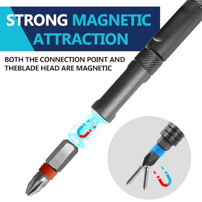 Doaho 24 in 1 Magnetic Ratchet Screwdriver Set,Mini Switchable Screwdriver Set with Detachable Ratchet Handle,Portable Repair Driver for Furniture Computer Bicycle Electronics Home Improvement