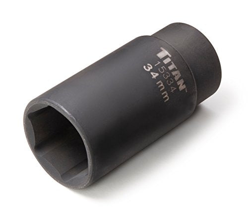 Titan 15334 34mm 1/2" Drive 6 Point Axle Nut Socket - size: 34mm