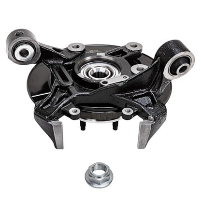 Detroit Axle - Rear Steering Knuckles Wheel Hub Bearings Brake Calipers Replacement for 2006-2010 Ford Explorer Mercury Mountaineer - 4pc Set - size: 4BU48580/Kit
