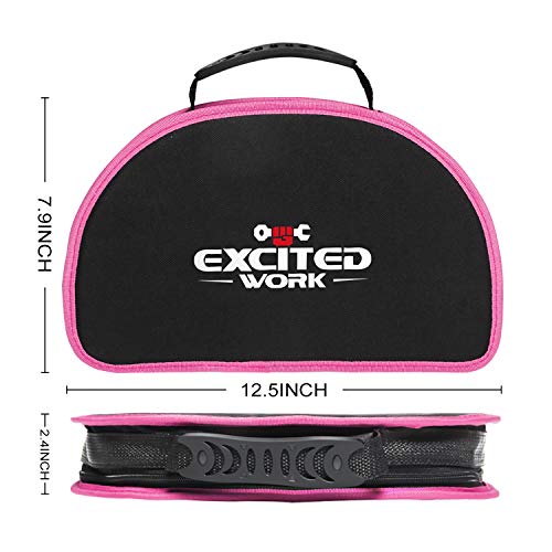 89 Piece Pink Tool kit, Ladies Hand Tool Set with Easy Carrying Round Pouch Household Tool Kit Perfect for DIY, Home Maintenance and Dorm Repair | Compact & Portable, Perfect for DIY & Home Repair, Includes Round Storage Pouch