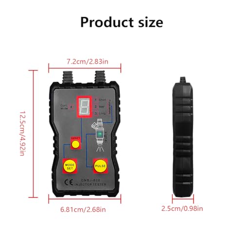 Fuel System Scan Tool Automotive Cleaning Tool Kit Injector Flush Cleaner Car Fuel Injector Tester Portable 4 Pluse Mode