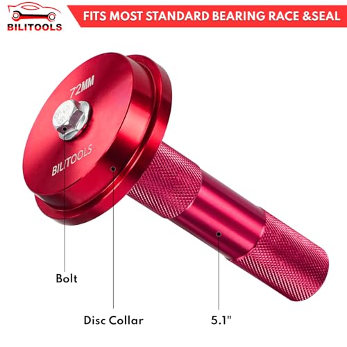 BILITOOLS Bearing Race and Seal Driver Set, 10PCS Metric (39.5-81mm) | 1 handle & 9 Adapters, Bearing Press Kit, Seal Installer Kit, Portable Storage Case - size: 10 Piece Bearing Press Kit