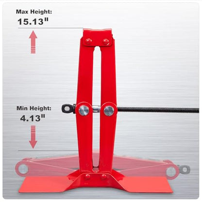 BIG RED T10152 Torin Steel Scissor Lift Jack Car Kit, 1.5 Ton (3,000 lb) Capacity, Red (Pack of 4) - size: 3000lbs (Pack of 4)