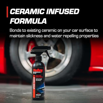 Holley Speed Finish - Ceramic Detailing Spray - High-Performance Car Care, Fast Acting, Quick Drying - Spray on Any Vehicle Surface to Repel Water and Protect Paint - 16 oz. - color: Ceramic Detail Spray, size: 1-Pack