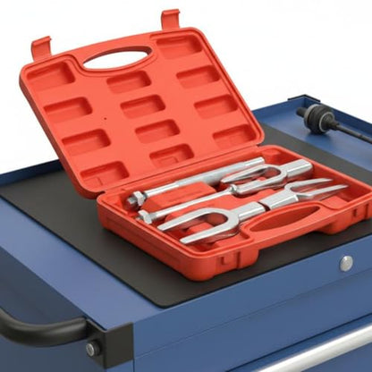 5 Pieces Fork Type Ball Joint Puller Set Universal Fit Tie Rod End Removal Tool Kit High Hardness Tie Rod End Removal Kit for Garage