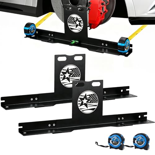 Wheel Alignment Tool Plates Kit for Home DIYers, Quick Front-End Toe Check | Without Removing Calipers, 2 Tape Measure, Detachable Automotive Alignment Tool for Most Cars, SUVs, Trucks, Jeeps & UTV/ATV