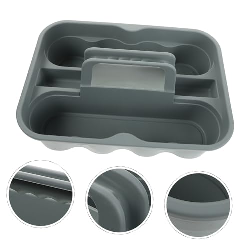 Portable Plastic Cleaning Basket with Handle Lightweight Organizer for Car Detailing Tools Durable Storage for Bath and Household Supplies