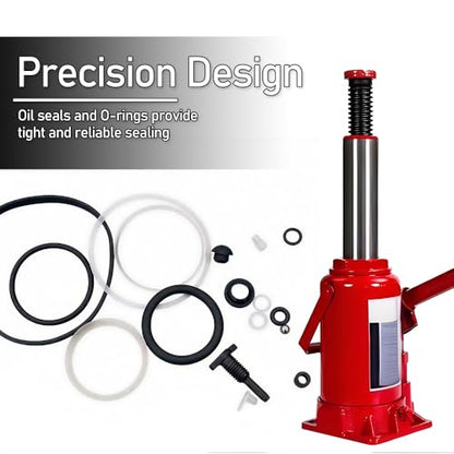 Bottle Jack Repair Kit for 3 Ton 17 Pcs Complete Seal Set with Ram Piston Pump Seals, O-Rings, Gaskets for Hydraulic Vertical Jack