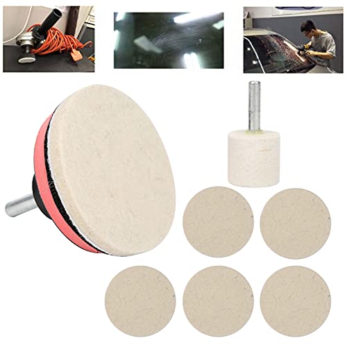 Ejoyous Glass Polishing Kit, Car Windscreen Scratch Remover Window Repair Tool 100g Cerium Oxide Powder Wheel Polishing Pad Kit for Windshield